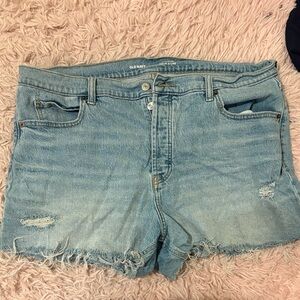Old Navy Women's Distressed Light Blue Jean Shorts